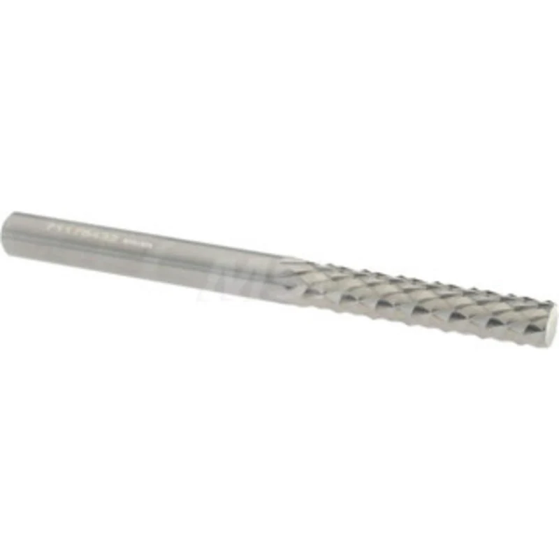 Accupro 1/4 Diam, 1-1/8 LOC, 1/4 Shank Diam, End Mill-End Diamond-Pattern Router Bit Solid Carbide, Uncoated, 3 OAL, ...